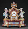 A Paris Porcelain Figural Mantel Clock