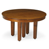An L. & J.G. Stickley five-leg dining table, Fayetteville, New York, early 20th century, unmarked