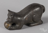 An A. C. Williams Cat with Ball cast iron coin still bank