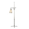SAMUEL YELLIN (1885 - 1940), adjustable floor lamp, Philadelphia, PA. Patinated wrought iron, mica, single socket