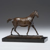 Bronze Horse Sculpture by Tom Hewlett (American, 20th century), signed on base