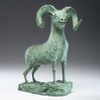 Bronze Sculpture, Bighorn Sheep by Tom Hewlett American, 20th century, unsigned