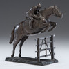 Equestrian Bronze sculpture by Tom Hewlett American, 20th century, signed 1973