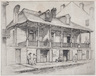 Ellsworth Woodward Etchings, initialed, Madame John's Legacy, Tinsmith Shop, Courtyard & Pigeons
