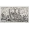 Reginald Marsh, New York City View, etching, signed and dated 1931