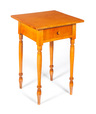 An American Sheraton stand, second quarter of the 19th century, curly maple