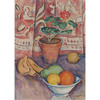 Samuel Halpert, Still Life with Fruit and Bouquet, watercolor on paper, signed and dated 17