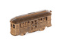 A Main Street Trolley with passengers cast iron coin bank made by A. C. Williams