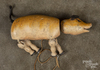 A Schoenhut Circus glass eye wood and string jointed pig