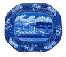 HISTORICAL BLUE STAFFORDSHIRE PLATTER. England, 2nd quarter 19th century. Octagonal