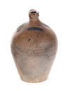OHIO STONEWARE JUG. Second quarter-19th century. Ovoid jug impressed S. Purdy with cobalt accent