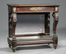 An American Classical carved, stenciled and bronze-mounted mahogany pier table, circa 1825, attributed to Anthony Quervelle, Philadelphia