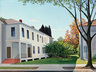 Sam Minot Oil on Panel Painting, signed 1992, 1400 Eighth Street, NOLA