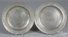 A pair of Philadelphia pewter deep dishes by Blakeslee Barnes