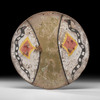 A Pueblo Painted Buffalo Hide Shield with Cover