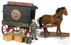 A Schoenhut H. P. Hood & Sons Dairy Products horse drawn milk wagon with driver and accessories