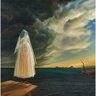 Ruth Dipper Oil on Canvas Painting, signed, Wedding Dress