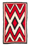 Navajo rug, first half-20th century, wool. Ganado with serrated design