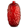 LALIQUE Glass, Ronces vase, France, des. 1921. Red glass with white patina