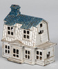 An A. C. Williams Colonial House with Porch cast iron coin or penny bank