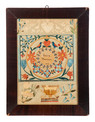 An American paper cutting with ink and watercolor details, dated 1826