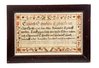 An American fraktur, pen and ink with watercolor on laid paper, dated 1785
