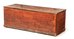 An American blanket chest, first half of the 19th century, poplar with old red paint