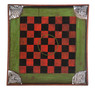 A Checkers and Merels two sided gameboard with corner pocket nets