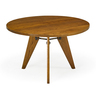 An oak Gueridon table model (no. 401) by Jean Prouve, France, 1940s