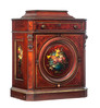 A decorated cabinet, probably European, first quarter of the 20th century, mahogany and burl veneer